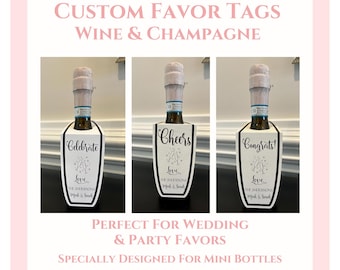 Etiqueta de regalo personalizada para botellas de vino: regalos personalizados para bodas y fiestas