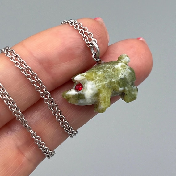 Antique Connemara Marble Lucky Pig Charm