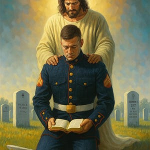 Bundel Jezus en militaire kunst | 24 digitale downloadafbeeldingen | Christelijke muurkunst, prints van geloof en soldaat, set religieuze patriottische kunstwerken