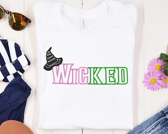 Wicked Applique Embroidery, Wicked Embroidery Design, Changed for Good, Wicked Fan, Broomstick Magic, Applique Embroidery,6 Sizes Embroidery