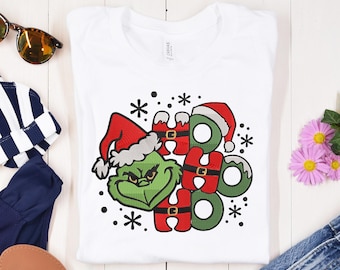 Grinch kerstborduurontwerp, ho (downloadbaar bestand)