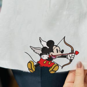 Happy Valentines Cartoon Mouse Cupid Valentine Side Sweatshirt Emb, Heart Emb, Love Valentine Emb,Cupid Emb,6 Sizes Embroidery