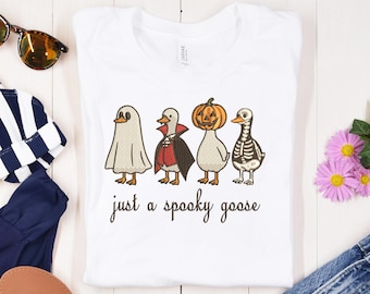 Disegno da ricamo Spooky Goose: personaggi dei meme di Halloween (6 dimensioni, download immediato)