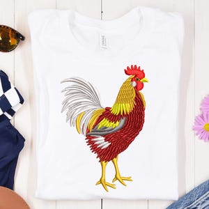 Farm Rooster Embroidery, Rooster Machine Embroidery Designs, Chicken Machine Embroidery, Farm Animal Emb, 6 Size Embroidery Instant Download