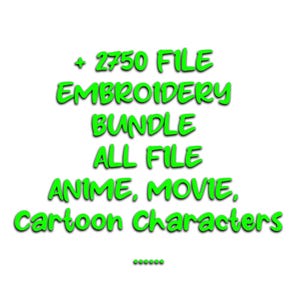 Mega Bundle 2750 Stickdatei Anime und Film, Stickdatei Stickdatei Anime Stickdatei, Stickdatei für 6 Größen