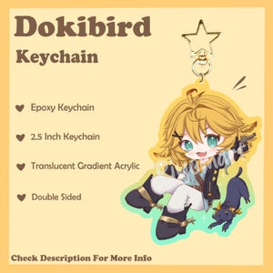 Indie Vtuber Dokibird Epoxy Keychain