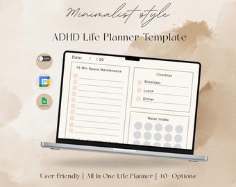 ADHD Daily Planner, Daily Task Tracker, ADHD Digital Planner, Neurodivergent Life Planner With Task Tracker