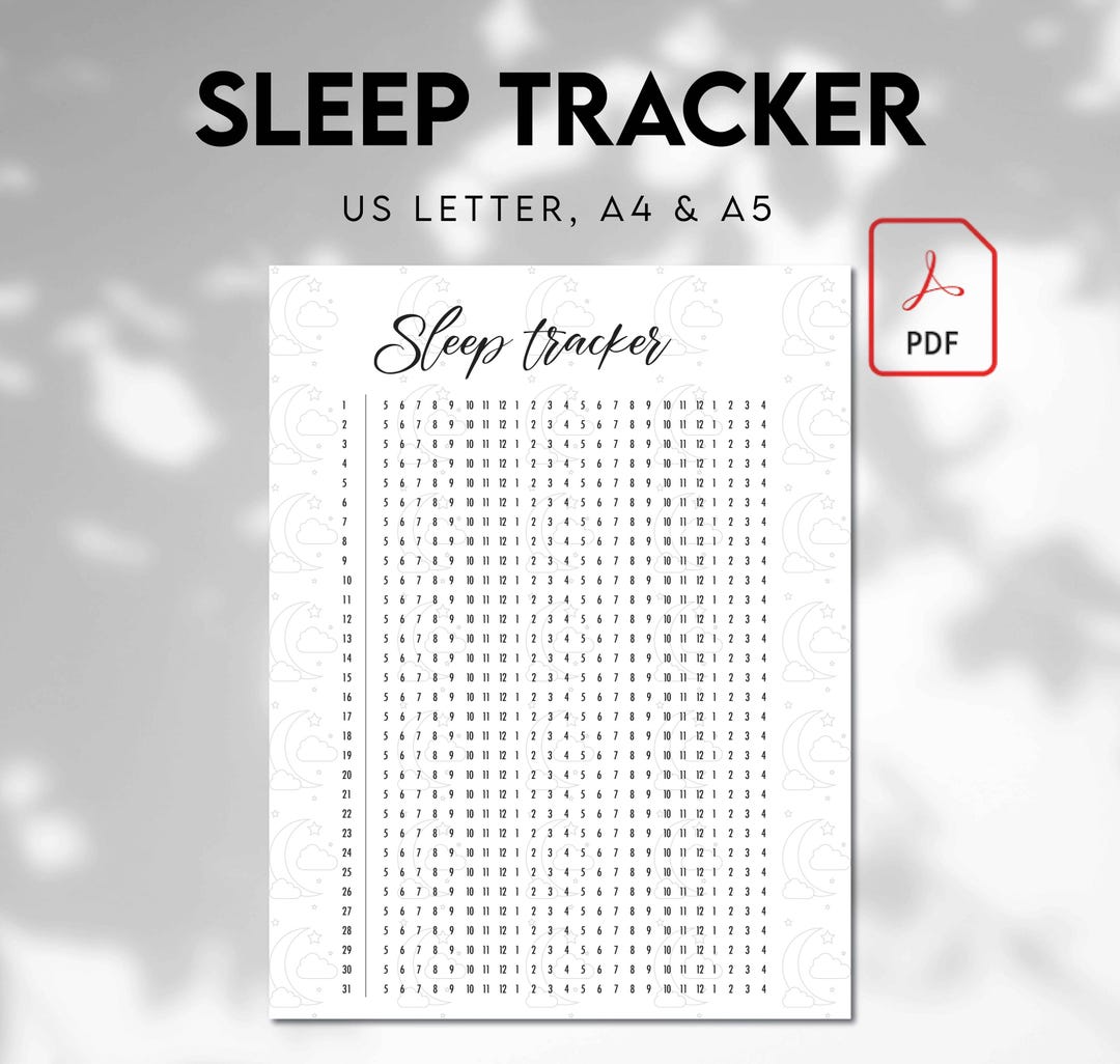Sleep Routine Tracker Printable Monthly Sleep Tracker, Digital Bedtime Routine Journal, Sleep ...