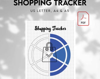 Shopping Tracker, PRINTABLE Journal Page, Track Shopping Habits, Planner Page, Spending Tracker, Shopping Log, Shopping Manager, PDF