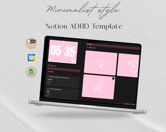 Planejador de Vida Notion para TDAH, Planejador Diário para TDAH, Modelo de Planejador de Vida Digital Notion, Painel de Rotina Diária para a Vida