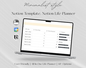 Notion Fitness Planner, Workout Organizer Notion Template, Fitness Planner Digital Template, Digital Weight Tracker Notion Template