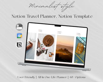 Notion Travel Planner, Vacation Planner Notion Template, Trip Planner Notion, Travel Budget Tracker, Notion To Do List And Travel Planner
