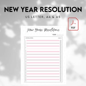New Year Resolution, 2024 Year In Review, Family New Year Ideas, Printable Journal Page, New Year&#39;s Activity, Yearly Goal Planner Page, A5