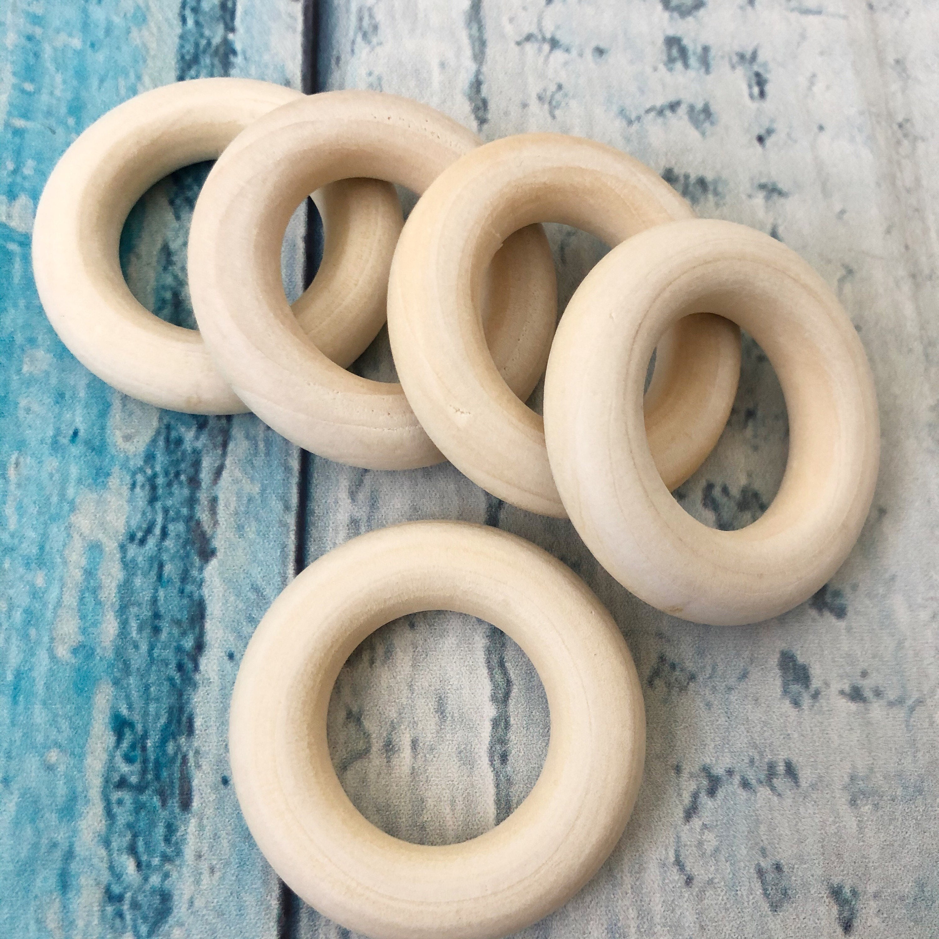 55 mm Wood rings 2 1/8 Unfinished wood Round Wooden rings Etsy