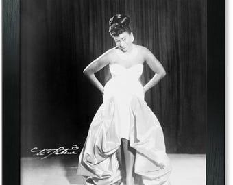 Framed Print: Celia Cruz, Portrait, Facing Front, On Stage, 1962