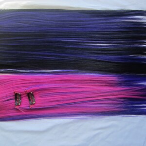 Plum Princess Full Set Clip In Hair Extensions 10 16 inches image 2