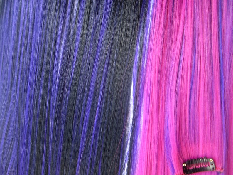 Plum Princess Full Set Clip In Hair Extensions 10 16 inches image 3