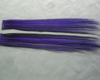 Purple and Black Clip in Extensions