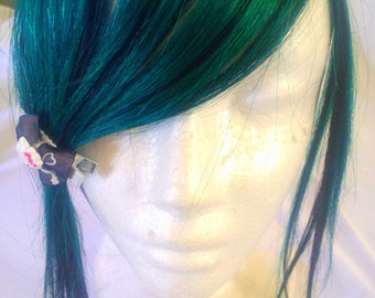 Human Hair Sea Green Fringe 10Inches