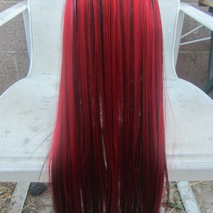 Cherry Red Full Set Clip In extensions (10- 16 inches)