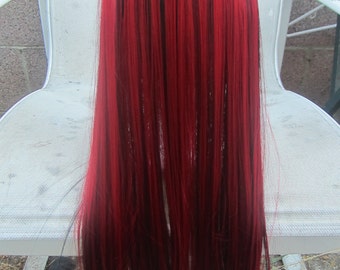 Cherry Red Full Set Clip In extensions (10- 16 inches)