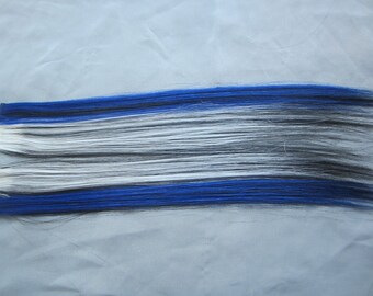 Blue Steel Clip In Hair Extensions