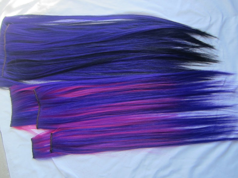 Plum Princess Full Set Clip In Hair Extensions 10 16 inches image 1