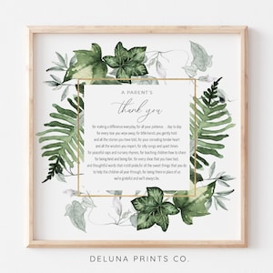 Un regalo imprimible de agradecimiento para padres, maestros, enseñanza, arte de pared para el Día del Maestro, regalo imprimible, carta de agradecimiento para maestros, regalo de fin de año, floral