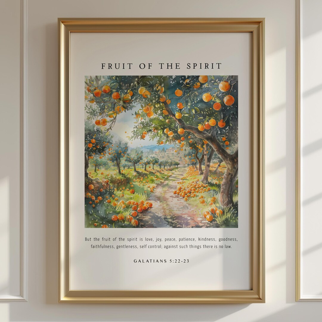 Galatians 5:22-23 Fruit of the Spirit Wall Art, Christian Wall Art ...