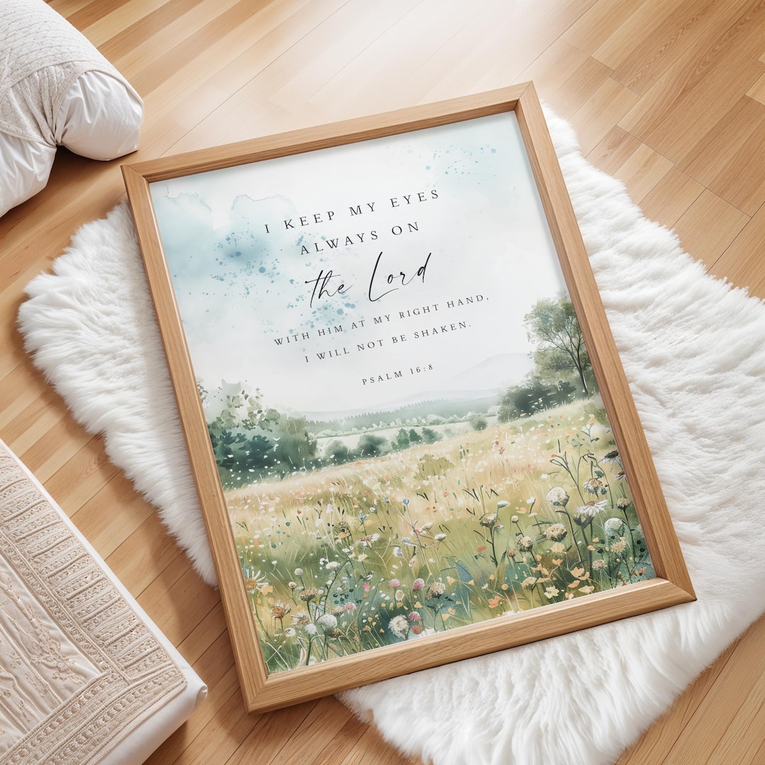 Psalm 16:8 I Keep My Eyes Always on the Lord Christian Wall Art, Bible ...