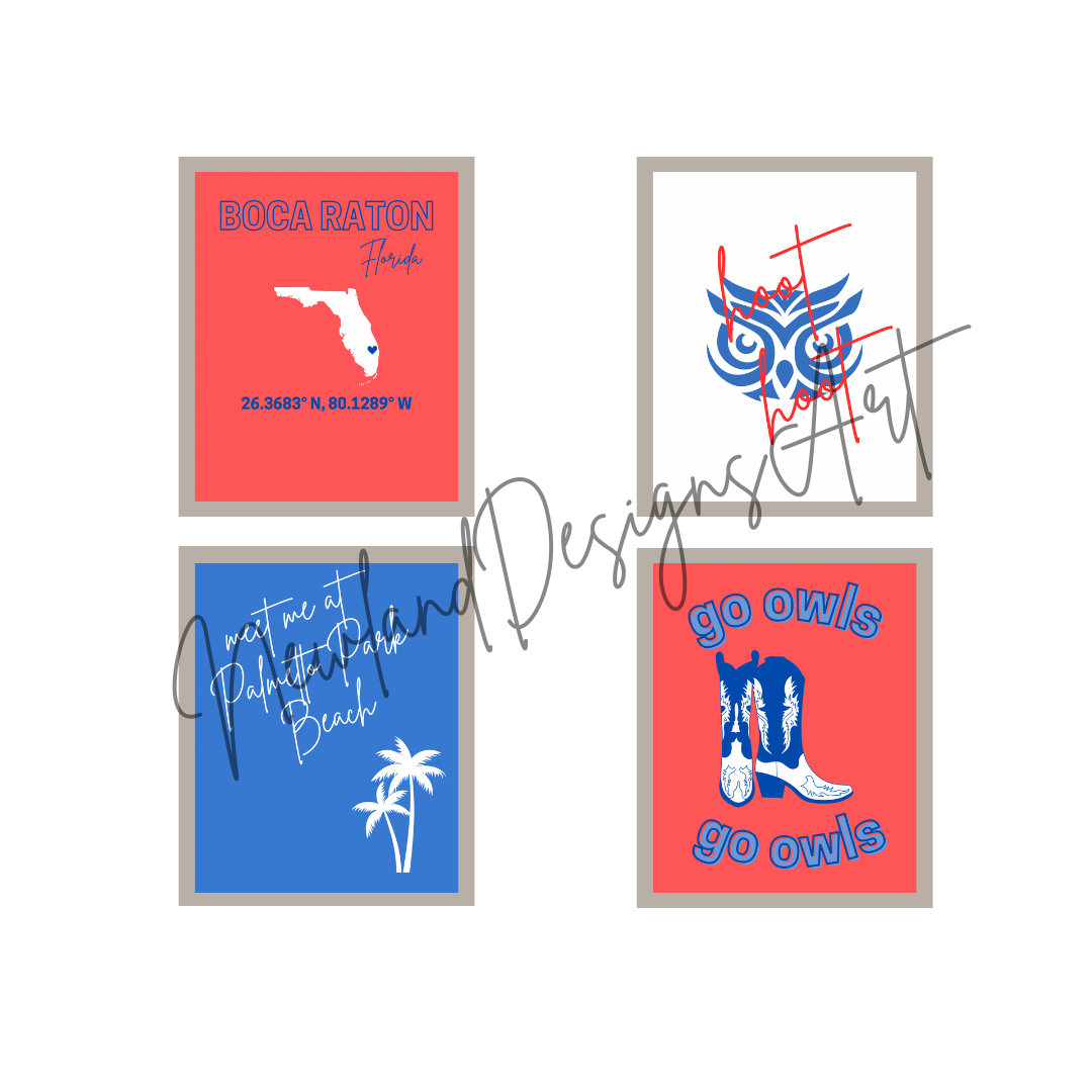 Serviette De Golf Personnalisée Florida Atlantic University (FAU) – 44 X 16 Pouces, Brodée 2 Logos | Accessoire Sport Caddy Towel