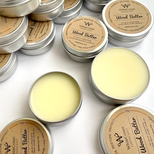 Handmade Wood Butter: Australian Beeswax, Food Grade Oil - 40g / 80g