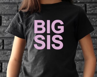 Big Sis Toddler Shirt - Pregnancy Announcement Retro Kids Shirt - Sibling Natural Infant, Toddler & Youth Tee Cute New Sis, Sister Gift