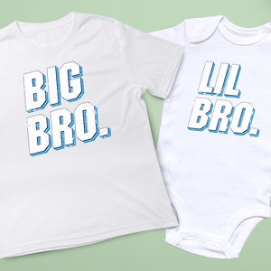 Big bro, Big sis, Lil bro Shirt | Pregnancy Announcement, Baby announcement, Matching Sibling Shirts, gift for mom, big bro lil bro combo