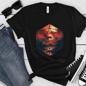 DND landscape T-Shirt, Dungeons hoodie, Dragons hoodie, Dnd Sweatshirt, Dragon Hoodie, Dungeon Master Hoodie, D20 Hoodie,baldurs gate 3