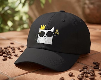 Dungeon Crawler Carl Hi Zev dad hat, Hi Zev Princess Donut merch, Litrpg Book Graphic Dad Cap, Cat Baseball Hat