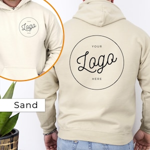 Custom Logo Sweatshirt, Your Business Logo or Brand Logo, Front and Back Logo Hoodie, Your Design Here, Team Logo Shirt, Company Logo Gifts