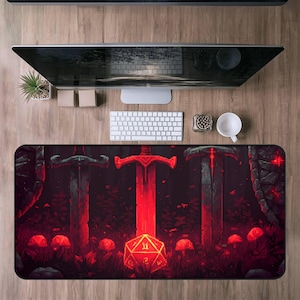 XL-spelunderlägg för Dungeons and Dragons och fantasyläsare - Kreativ dekorationspresent, Castlecore, DM-spelare, DND-spelarepresent, fantasyskrivbord
