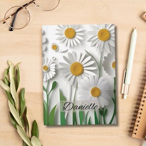 April Birth Month Flower Journal - Personalized Name Notebook for women,Custom Floral Christmas Gift - Botanical Dream Diary, Writing Poetry