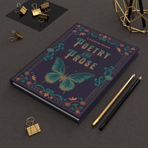 Diario di poesia personalizzato, libro di poesie personalizzato, regalo per scrittori, diario per quaderno di poesia, regalo per gli amanti della poesia, diario con nome personalizzato, formato A5.