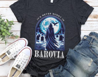 Dungeons & Dragons Shirt, Its Never Sunny In Barovia Unisex T-Shirt , DnD Lovers Gift, Curse Of Strahd Ravenloft Shirt, DnD Game Shirt gift