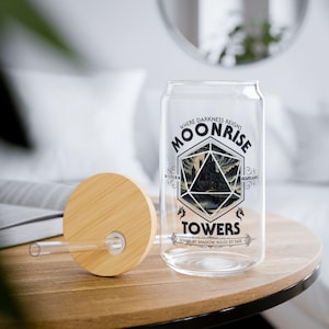 Bicchiere con beccuccio Moonrise Towers, da 16 once, perfetto per i giocatori di D&D, regalo geek, Baldur's Gate, regalo di Dungeons and Dragons, regali di D&D, regalo di DM bg3