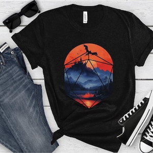 D&D Landscape T-Shirt, Dungeons hoodie, Dragons hoodie, Dnd Sweatshirt, Dragon Hoodie, Dungeon Master Hoodie, D20 Hoodie,baldur&#39;s gate shirt