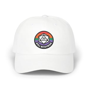 Embroidered Rainbow dungeons and dragons hat, Embroidered LGBTQ Hat, Embroidered Pride Hat, Gay Hat, Transgender Hat, dad hat, LGBTQ+ Hat