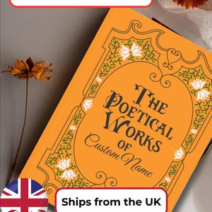 Yellow Personalized Poetry Journal Custom Poem Book Poet Gift for Writer Journal for Poetry Notebook Poetry Lover Gift Custom Journal, UK