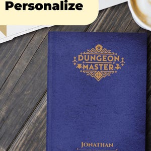 Personalized DnD Campaign Journal, Custom Dungeons and Dragons Gift, For Dungeon Master, Players handbook Gift, Custom Name Journal A5
