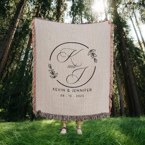 Custom Anniversary Blanket, Personalized Wedding Throw, Anniversary Blanket, Engagement Gift For Couple, Wedding Shower Bridal Shower Gift