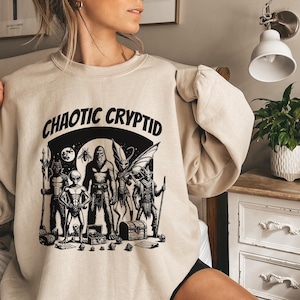 DND ALIGNMENT sweater Chaotic Cryptid, dnd shirt, neutral,lawful, dungeons and dragons shirt, dnd merch, dnd cryptid, dnd bigfoot, d&d shirt
