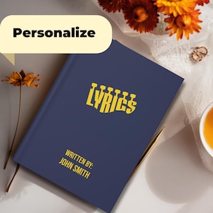 Lyric Journal Custom Songwriters Notebook Musician Song Diary Lyrical Writer Journal Writing Music Notebook Songwriting Journal A5, Custom