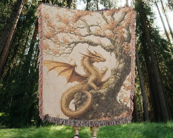 COPERTA intrecciata a forma di drago per lei, coperta Dungeons and Dragons, coperta d&d, coperta a forma di drago, regali Dnd per la mamma, biancheria da letto Dnd, coperta nerd, gioco